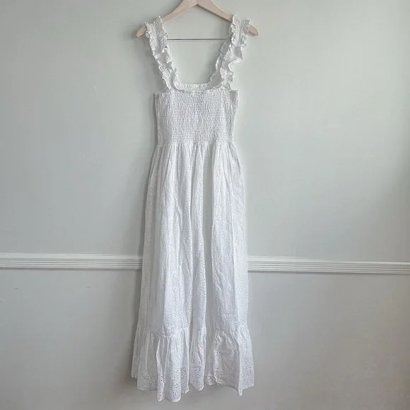 Bobi Los Angeles Eyelet Maxi Dress